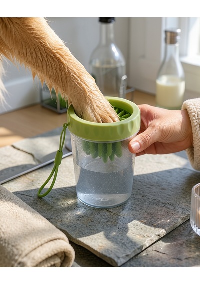 Silikon Fırçalı Köpek Pati Temizleme Kabı Xxuczzzköpekayakyıkama-1