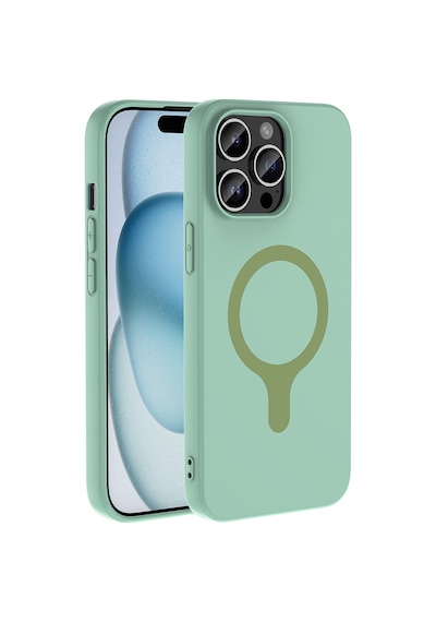 iPhone Uyumlu 14 Pro Max Kılıf M-safe Şarj Özellikli Klfs Aris Silikon Kapak - Turkuaz