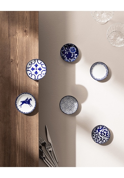 Reve Bleu Mais Mini Kase Seti - Mavi/beyaz - 9 Cm 8684427358498 Çok Renkli