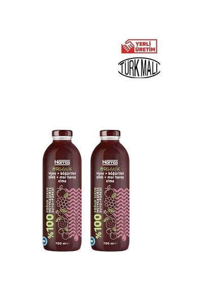 Organik %100 Kırmızı Meyve Suyu 700 Mlx 2 Adet