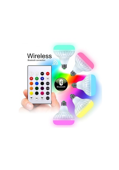Forland Bluetooth Hoparlör Akıllı Led Ampul 12 Renkli Kumandalı