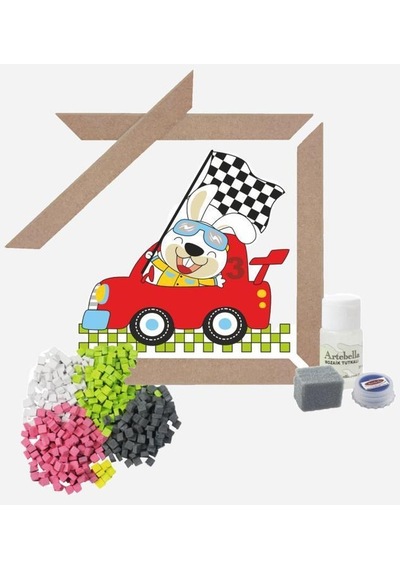 24 I Çocuk Ahşap Çerçeveli Seramik Mozaik Set 20x20 Cm