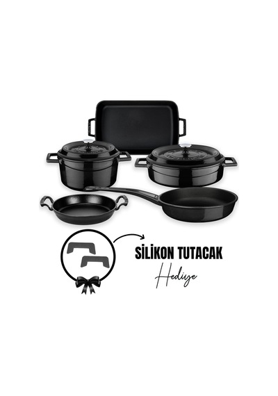 Lava Döküm 5x Trendy Serisi 8 Parça Tencere & Tava Seti 001