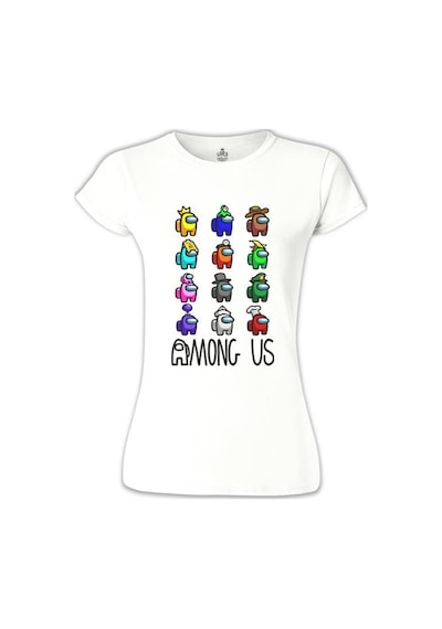 Among Us - Hat Beyaz Kadın Tshirt 001