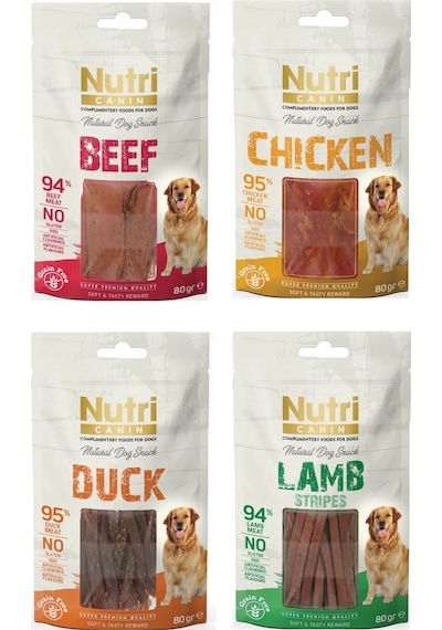 Nutri Canin 4 Çeşit Karma Fileto Köpek Ödülü 80 G X 4 Adet