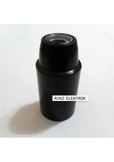 Marketcik Siyah Plastik E14 Duy Dekoratif Standart Avize Duyu