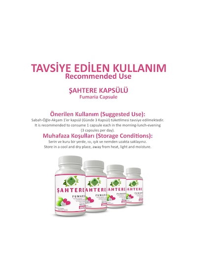 Gökçek Şifa Şahtere (Fumaria Capsule) 60 Kapsül