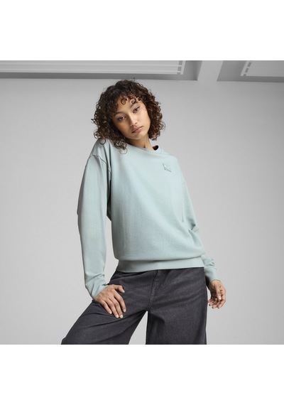Puma Ess Elevated Comfort Crew Tr Mavi Kadın Sweatshirt