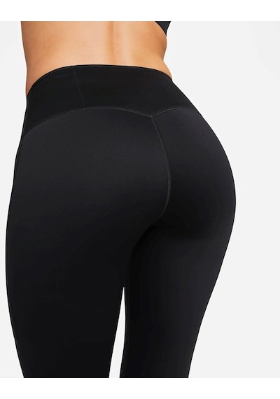 Nike Go Firm Support Mid Rise Cropped Training Kadın Crop Tayt Siyah Siyah