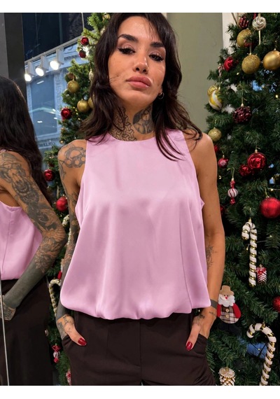 Elora Atelier Bisiklet Yaka Balon Saten Bluz Pembe Elora Atelier Bisiklet Yaka Balon Saten Bluz Pembe