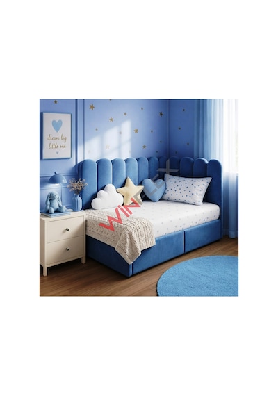 Winflex Yatak Başlık ,duvar Ve Oda Dekorasyon Panel 10adet- 15x100cm Mavi 100 x 150 CM