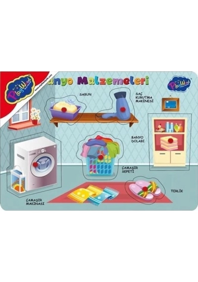 Play Wood Ahşap Tutmalı Banyo Malzemeleri Ony-296/297