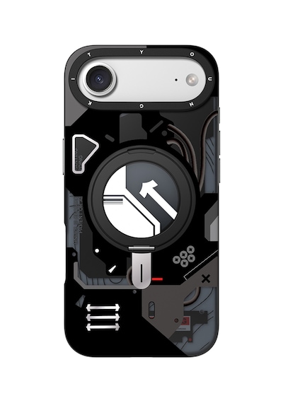 Apple Uyumlu iPhone 17 Air  Kılıf M-safe Şarj Özellikli Youngkit Starship Serisi Kapak Siyah Siyah