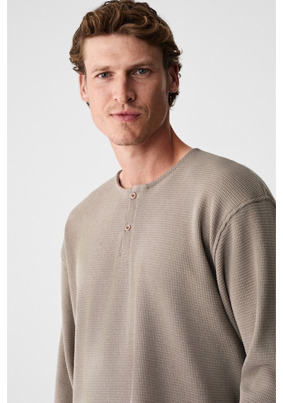 Grımelange Renew Erkek Organik Pamuklu Bisiklet Yaka Yarım Patlı Düğmeli Regular Vizon Sweatshirt Vizon Grımelange Renew Erkek Organik Pamuklu Bisiklet Yaka Yarım Patlı Düğmeli Regular Vizon Sweatshirt Vizon