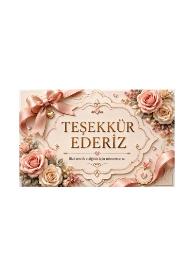 3d Görünümlü Premium Teşekkür Kartları Seti Zarif Çiçek Ve Altın Detaylı Tasarımlar - Çok Renkli - 037