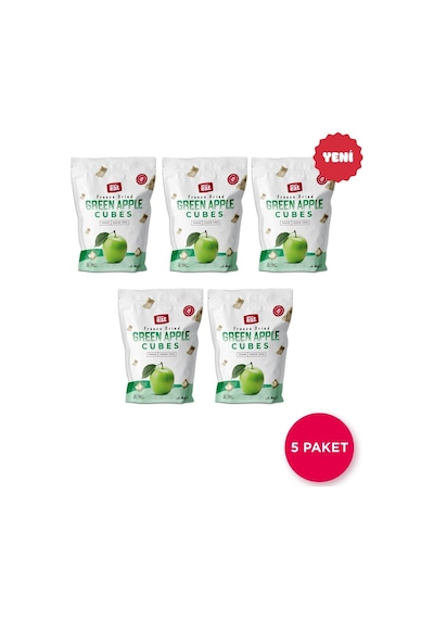 Elma Kuru Meyve Cipsi 20 G X 5 Adet Dondurularak Kurutulmuş Meyve 20 G