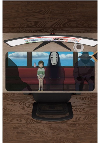 Spirited Away Kaymaz Dikişli Kauçuk Oyuncu Mousepad V4 - 90x40 Xxl Gaming Mouse Pad Fare Altlığı