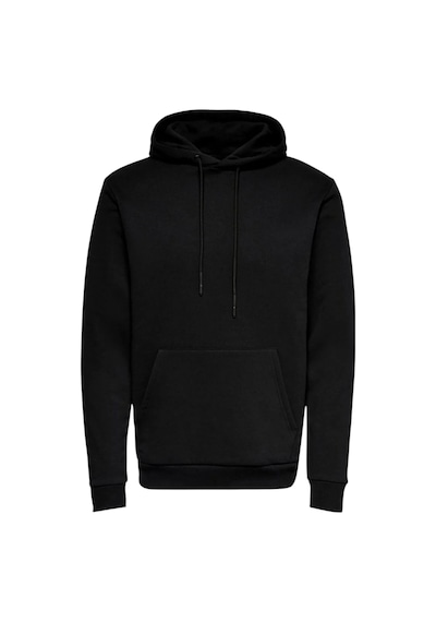 Only Erkek Kapüşonlu Sweatshirt Sİyah