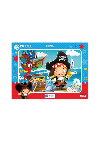 2 Adet 72 Parça Çocuk Puzzle Korsan Ve Kızılderili