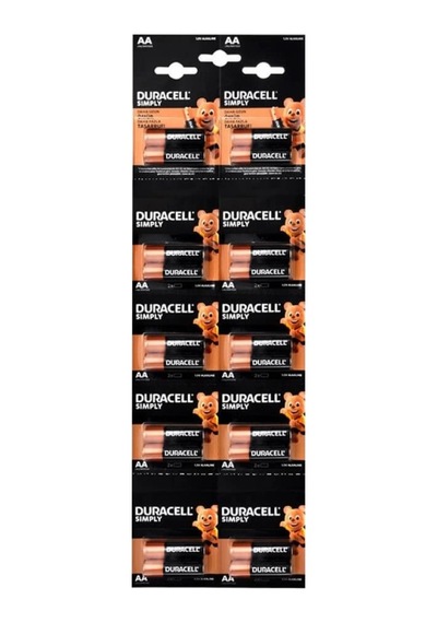 Duracell Simply İnce Kalem Pil Alkaline Aaa 20li Kartela Crchmgo
