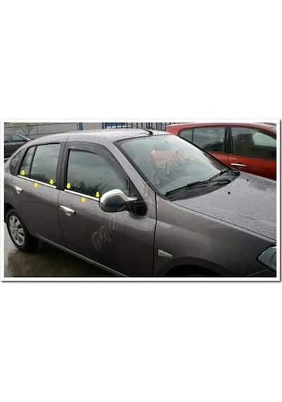 Woc Chrome Renault Clio Symbol Krom Cam Çıtası 2009-2012 4  Parça