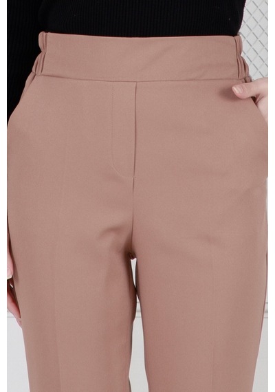 Sevitli İspanyol Paça Pantolon-vizon-3723-vizon Vizon