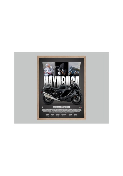 Hayabusa Doğal Ahşap Çerçeveli Tek Parça Dekoratif Tablo Çok Renkli - 819050603 Çok Renkli