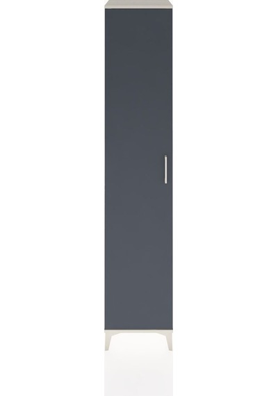 Hyperion Dolap 3 Raflı Tek Kapaklı 44x44x221 Aytaşı-antrasit Aytaşı