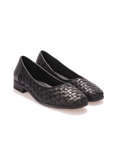 Analin Shoes Kadın Hakiki Deri Örgü Detaylı Babet Siyah Analin Shoes Kadın Hakiki Deri Örgü Detaylı Babet Siyah