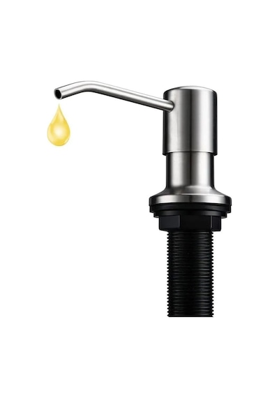 Ankastre Sıvı Sabunluk Nikel Renk Mutfak Eviye Ve Banyo Lavabo Uyumlu Ithal  500ml Mat Krom Nikel Diğer