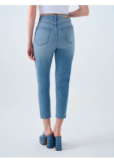 Loft Mom Mavi Kadın Jean Pantolon Lf2038773 Mavi