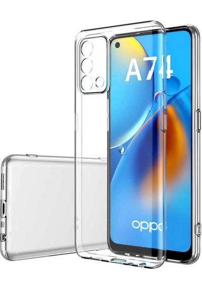 Oppo A74 4G Kılıf Zore Kamera Korumalı Süper Silikon Renksiz