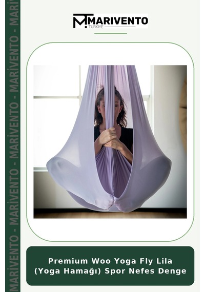 Premium Woo Yoga Fly Lila Yoga Hamağı Spor Nefes Denge