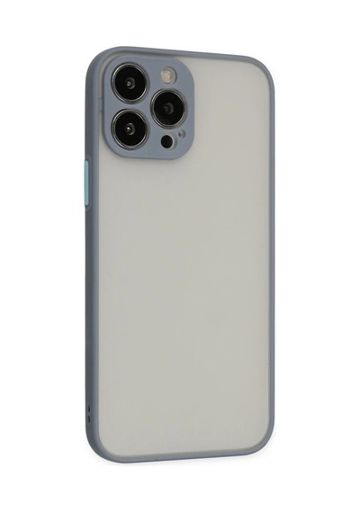Apple İphone 13 Pro Max Kılıf Montreal Silikon Kapak - Gri İphone 13 Promax