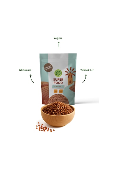 Glutensiz Fabrika Glütensiz Kavrulmuş Karabuğday Sade 1 Kg Pilavlık