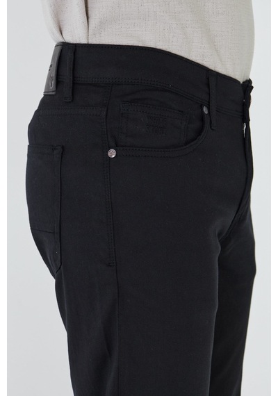 Siyah Tencel Kumaş Erkek Yazlık Chino Pantolon