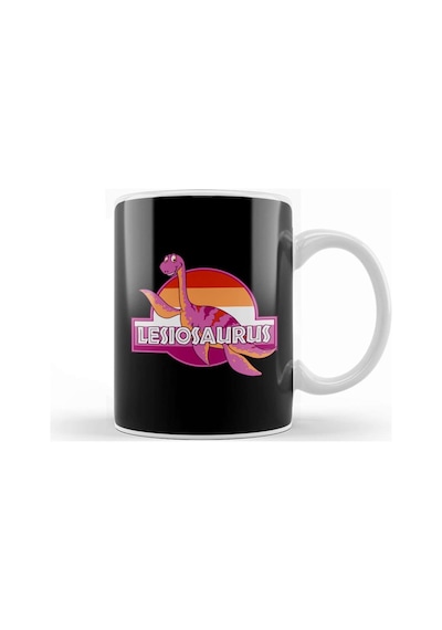 Lesiosaurus Pride Dinosaur Kupa Bardak Porselen Karışık