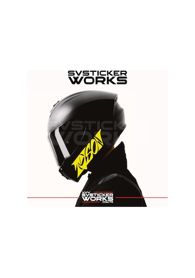 Tyson Yazılı Kask Sticker Tüm Kasklar Uyumlu Tek Yön 1 Adet Sarı