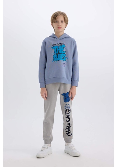 DeFacto Erkek Çocuk Kapüşonlu Baskılı Sweatshirt D4354A8NSBE572