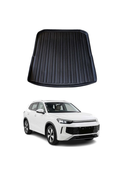 Vw Tayron 2025-2026 Uyumlu Araca Özel Kauçuk Tpe Bagaj Havuzu Siyah Üst Kademe İçin