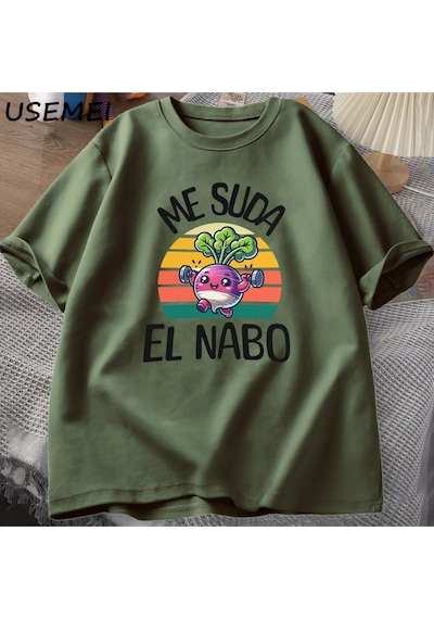 Flood Of Style Alf No Problem Graphic T Shirts Funny Cotton Short Sleeve Harajuku Mens Clothes Fashion O Enc Yeşil