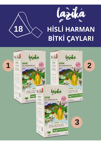 3'lü Set Sakinlik Çayı Hisli Harman Sekine 3 18 Adet