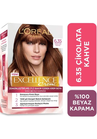 Loreal Excellence Saç Boyası 6.35 Çikolata Kahve (77504694)
