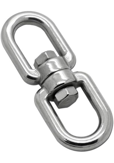 2'li Paslanmaz Fırdöndü. 6mm. Çapa Fırdöndüsü. 304 Kalite Krom