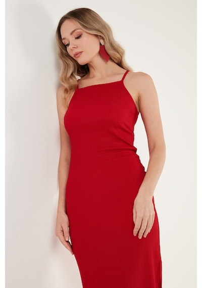 Lela Bayan Elbise 5865573 Kırmızı Kırmızı