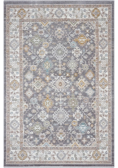 Cool Halı Zaraf Açık Gri Etnik Desen Makine Vintage Halı Modern Oturma Odası Salon İnce Yazlık Halı