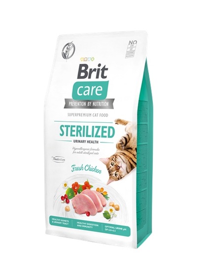 Brit Care İdrar Yolu Problemi Olan Kısırlaştırılmış Kediler İçin, Tahılsız, Hipoalerjenik, Taze Tavuk Etli Kuru Mama 7 Kg