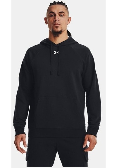 Under Armour Erkek UA Rival Fleece Kapüşonlu Üst 1379757-001 Siyah - Beyaz