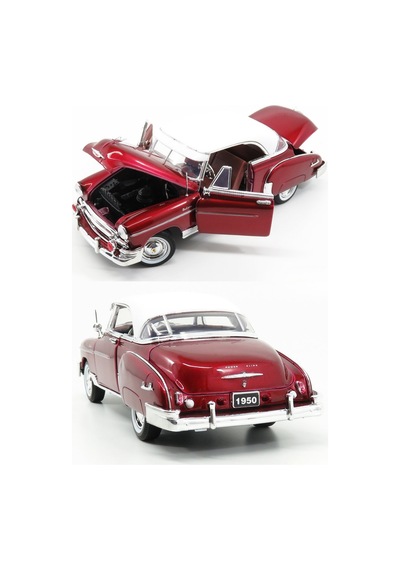 Kırmızı 1:18 Ölçek Die Cast İnce Detay 1950 Chevy Bel Air Oyuncak Metal Klasik Model Araba Çok Renkli