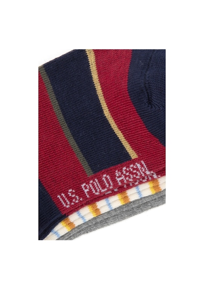 U.s. Polo Assn. Erkek Çocuk Gri Melanj Çorap Soket 50318047-vr086 Grı Melanj